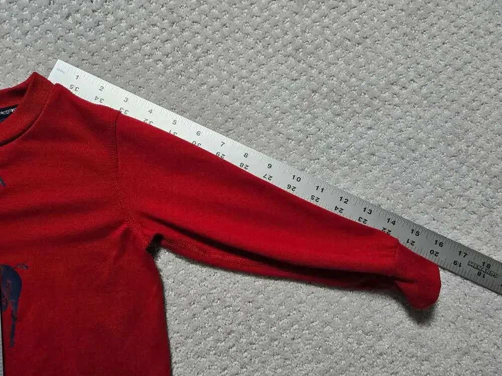 Polo Ralph Lauren Performance Toddler Boys Pony Long Sleeve T-Shirt Red Size 3T